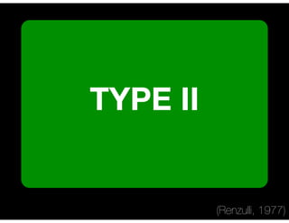 TYPE II
(Renzulli, 1977)
 