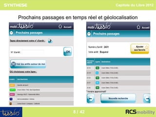 Capitole du Libre 2012


Prochains passages en temps réel et géolocalisation




                                                           8
                       8 / 42
 