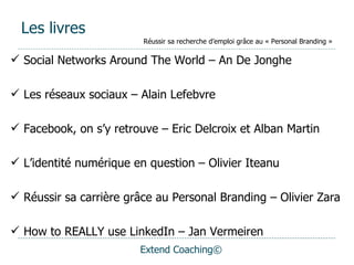 Les livres <ul><li>Social Networks Around The World – An De Jonghe </li></ul><ul><li>Les réseaux sociaux – Alain Lefebvre ...