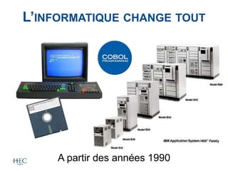L’INFORMATIQUE CHANGE TOUT
A partir des années 1990
 