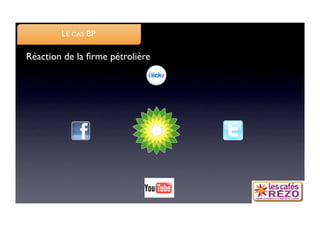 LE CAS BP

Réaction de la ﬁrme pétrolière
 