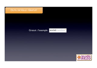 OUTIL DE VEILLE : GRATUIT




                 Gratuit : l’exemple
 