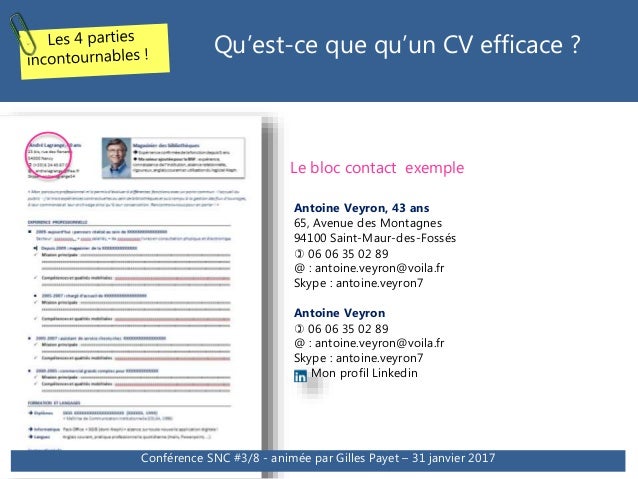Conférence CV design & LM efficaces en 2017