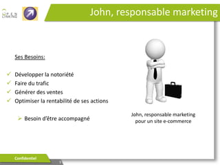 L’agence Open-Linking
Qui sommes nous ?
Open-Linking, 10 experts vous accompagnent dans vos
problématiques de génération de trafic depuis 2007.

Que faisons nous ?

3 Agences en France

Nous conseillons nos clients sur leurs stratégies
de développement de trafic qualifié
• Référencement Naturel
• Liens sponsorisés

• Affiliation
• Emailing

LILLE - NANTES - ANNECY

• Web Analytic
Confidentiel

3

 