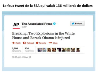 Le faux tweet de la SEA qui valait 136 milliards de dollars
 