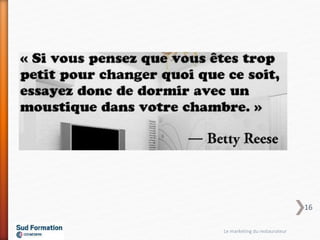 Le marketing du restaurateur
16
 