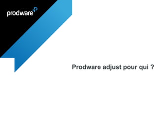 Prodware adjust pour qui ? 
 