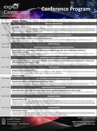 Conference Program Expo Canitec 2011