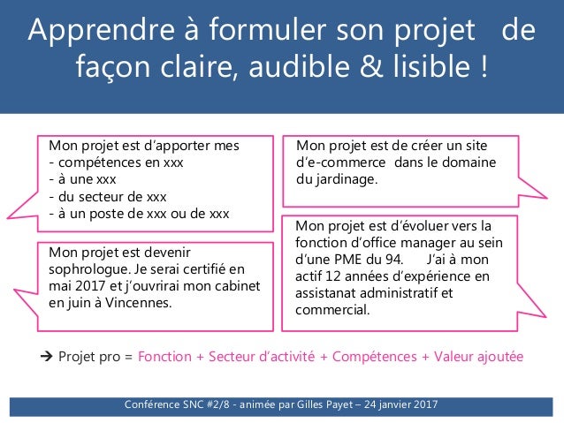 Projet professionnel  rebondir avec un projet qui explore toutes les…