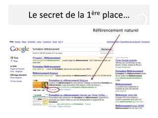 Le secret de la 1ère place…Référencement naturel