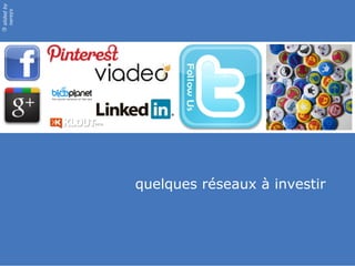 slided by
nereÿs
©




            quelques réseaux à investir
 