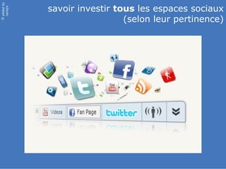 slided by
nereÿs
            savoir investir tous les espaces sociaux
                              (selon leur pertinence)
©
 