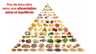 Pas de bien-être
sans une alimentation
saine et équilibrée
 
