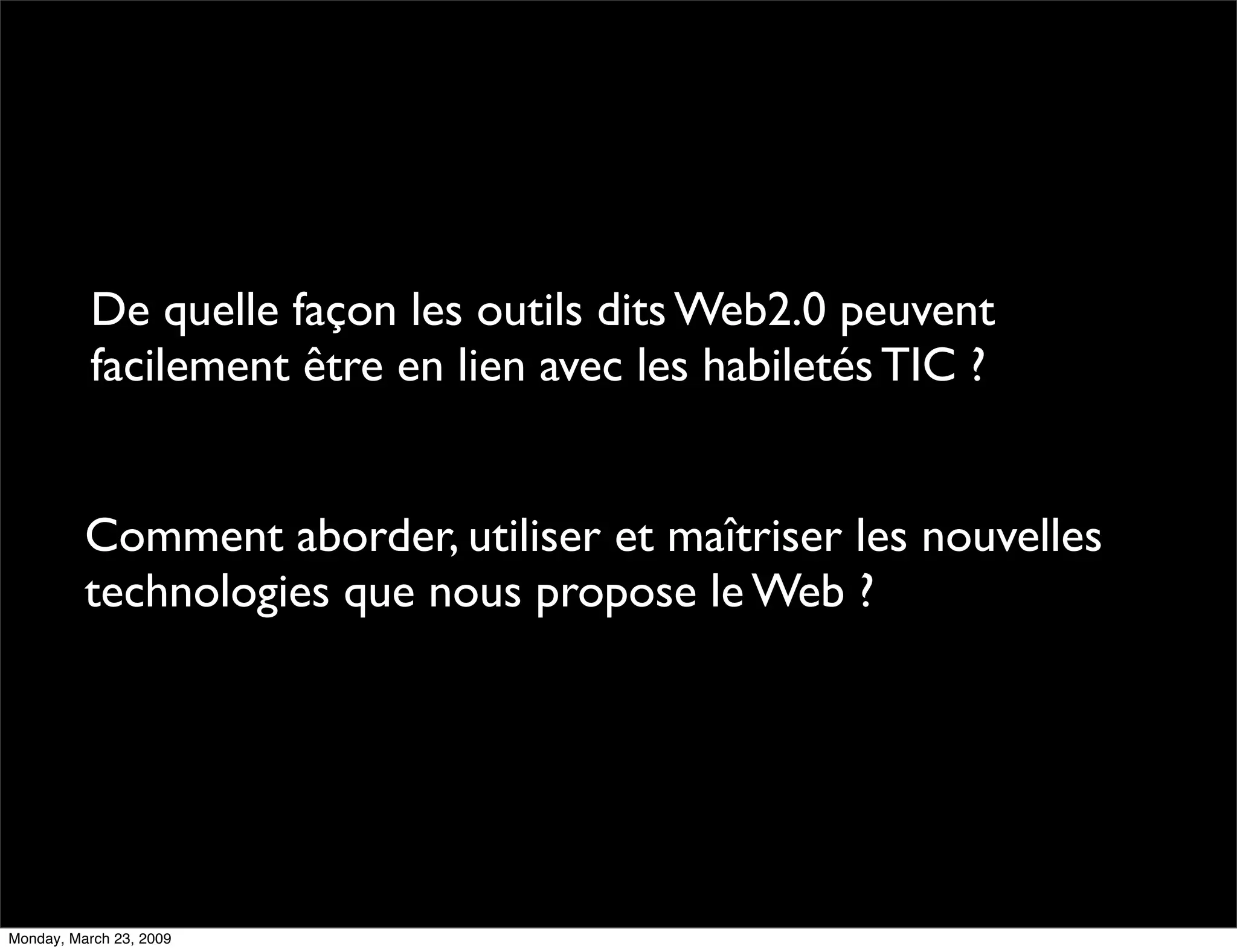 Conférence Tic 09
