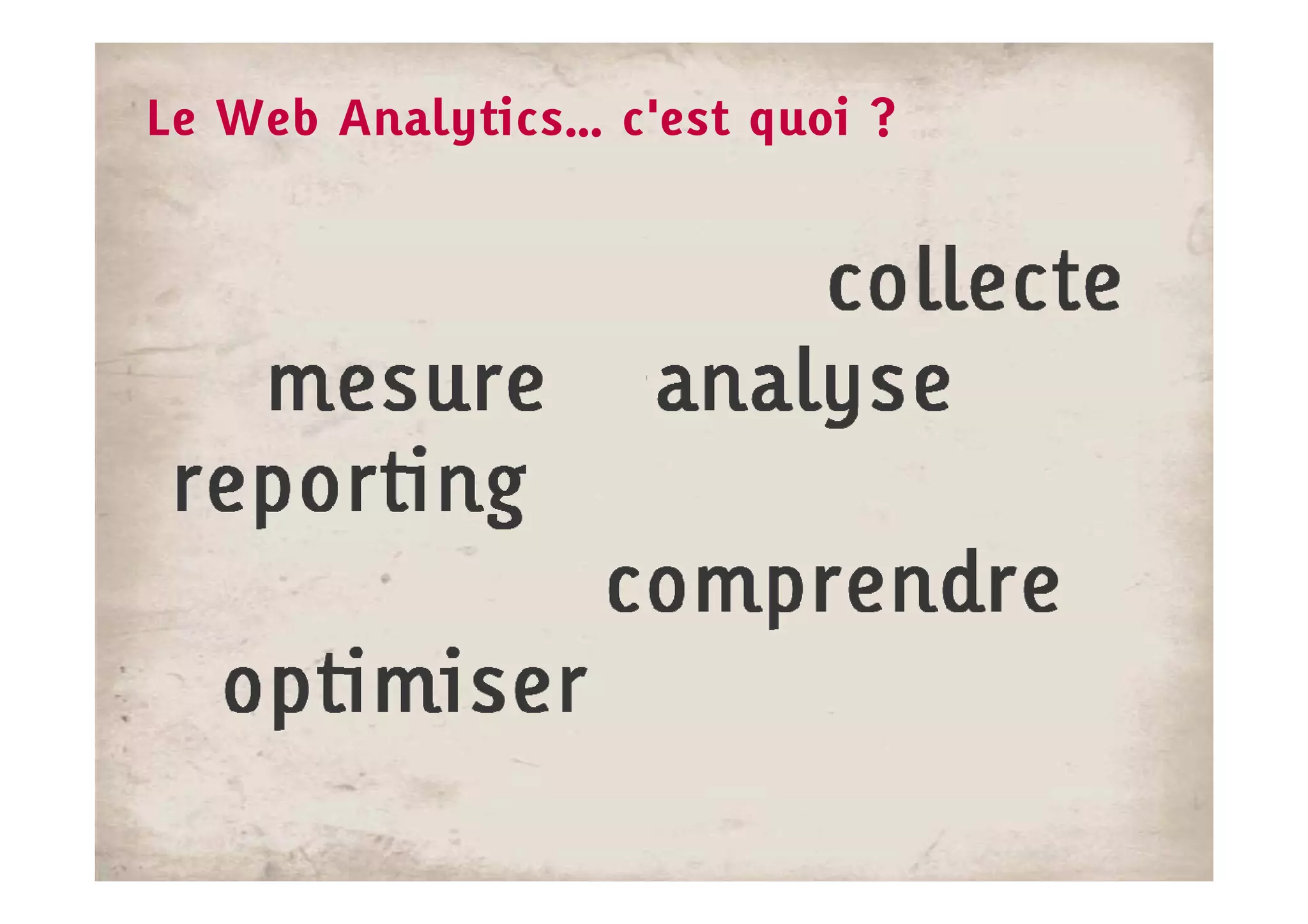 Le Web Analytics… c'est quoi ?
 