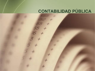 CONTABILIDAD P Ú BLICA 