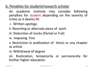 Rustication Students Confronting ethical issues in research for avoiding plagiarism | PDF