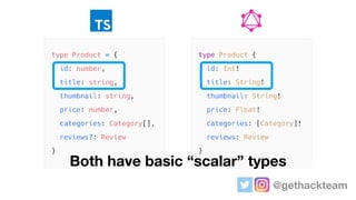 Both have basic “scalar” types
@gethackteam
 
