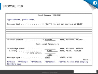 HelpSystems LLC. All rights reserved.
SNDMSG, F10
 