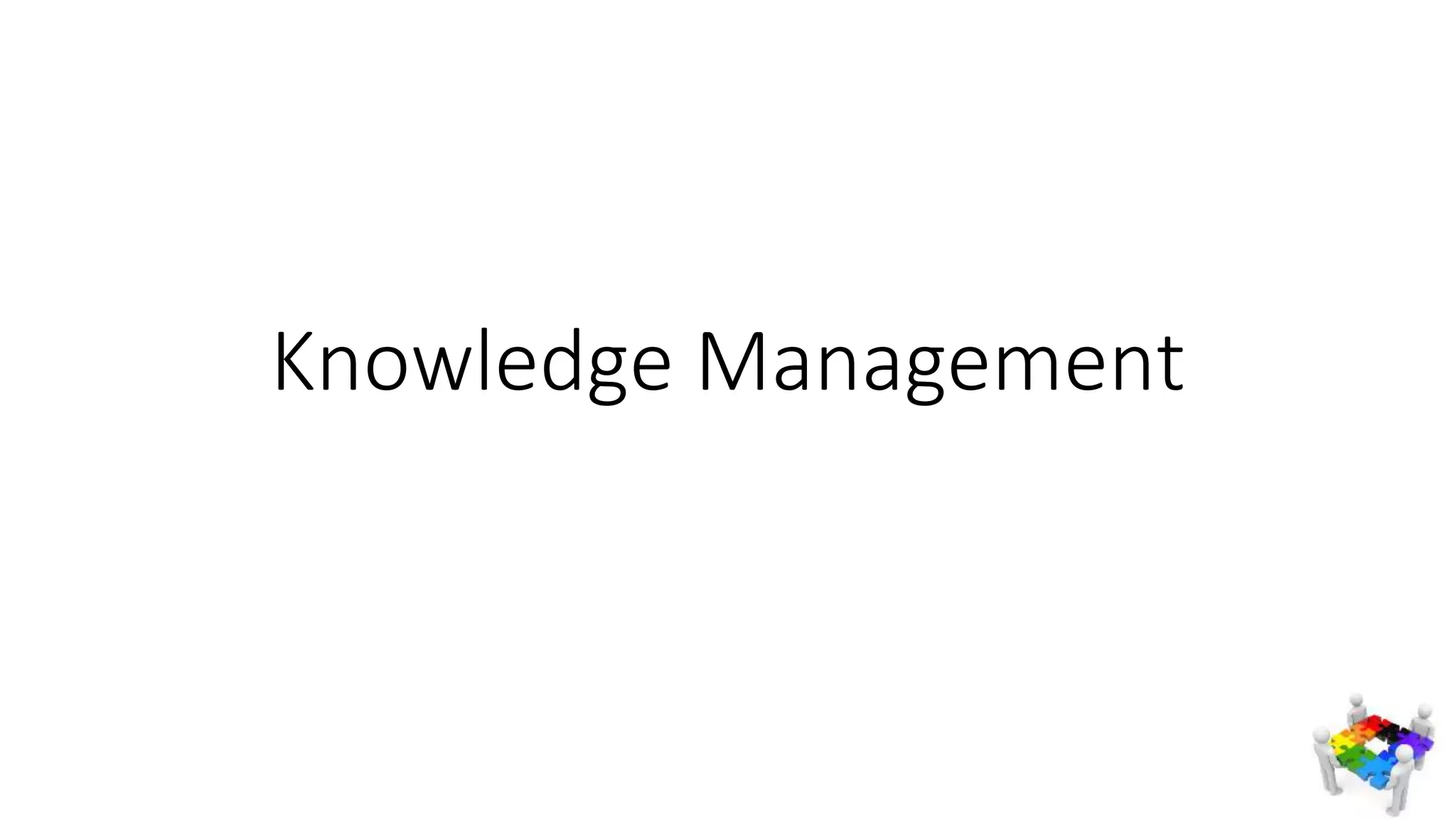 Knowledge Management
 