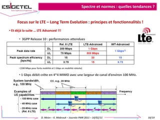  Taille des zones de services (surface S de couverture radio) :
