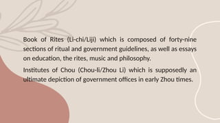 Li Chi Rites presentation of Confucianism .pptxxxxxxx | PPTX