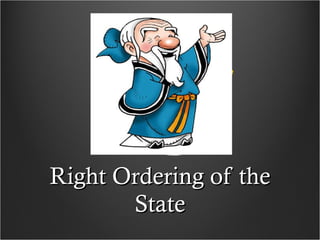 Right Ordering of the State 