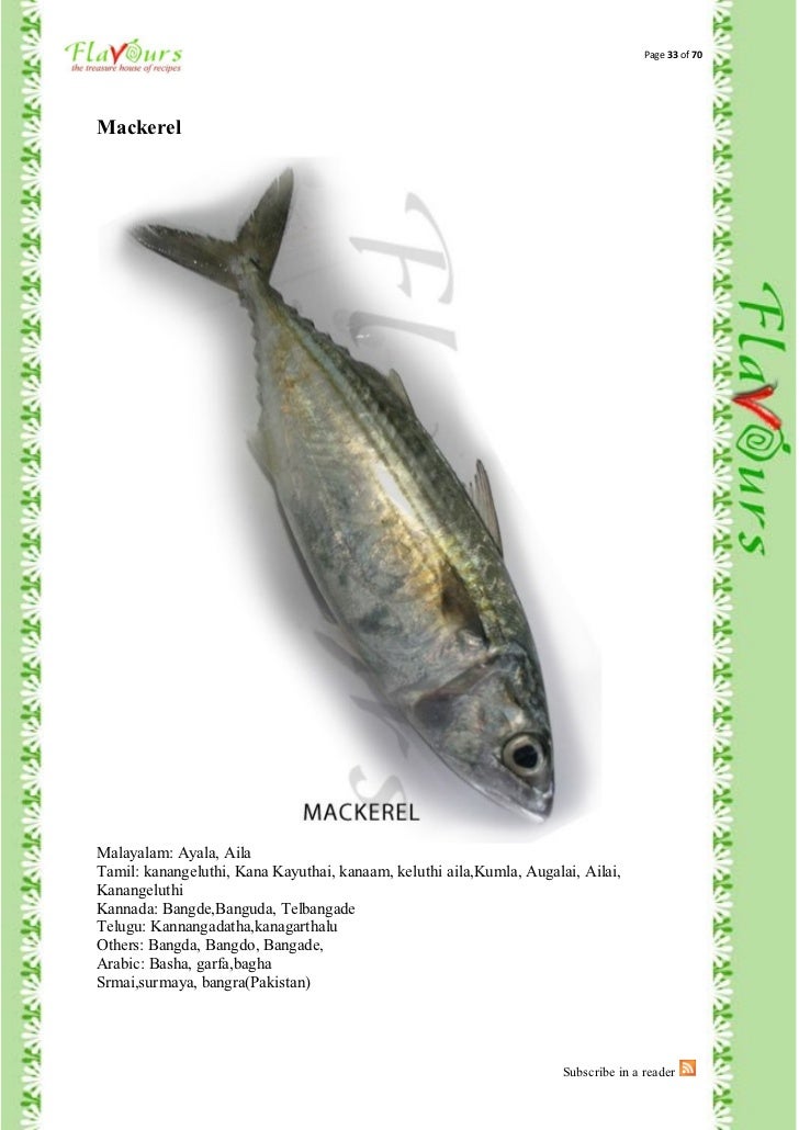 Oily Fish Names In Telugu
