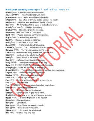 Confused Pdf Common Confused Words in English Language | PDF