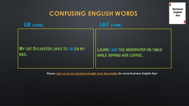 Confusing English Words - Lie vs Lay