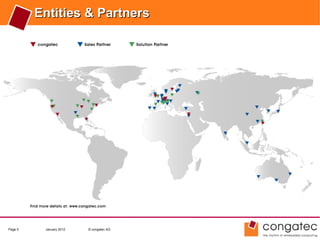 Entities & Partners




Page 5    January 2012   © congatec AG
 