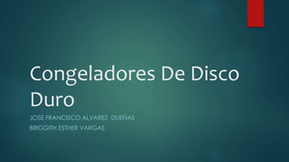 Congeladores De Disco 
Duro 
JOSE FRANCISCO ALVAREZ DUEÑAS 
BRIGGITH ESTHER VARGAS 
 