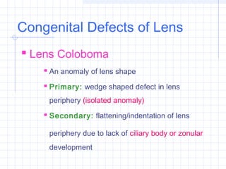 Congenital defacts of the lens | PPT