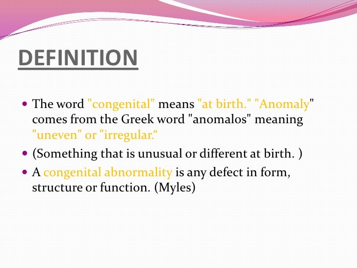 Congenital abnormalities by Erum Khowaja
