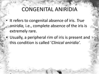 Congenital anomalies in the eye | PPTX