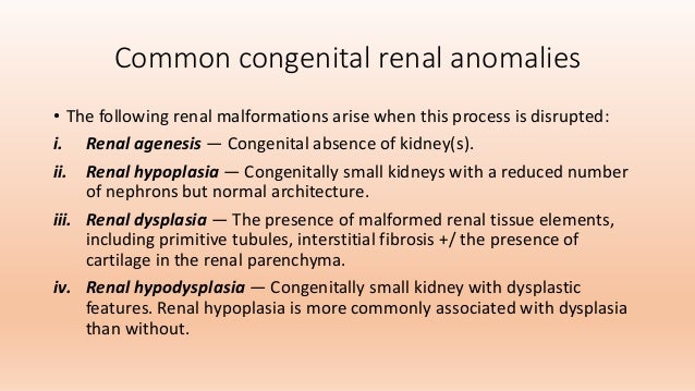 Congenital anomalies of kidney and urinary tract