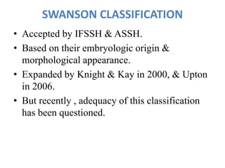 Upton Classification Congenital anomalies of upper limb | PPTX