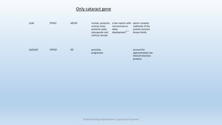 Pediatric (congenital, developmental) cataract and management ...