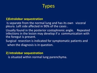 Congenital cystic diseases of the lung | PPTX