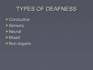 Congenital deafness | PPT