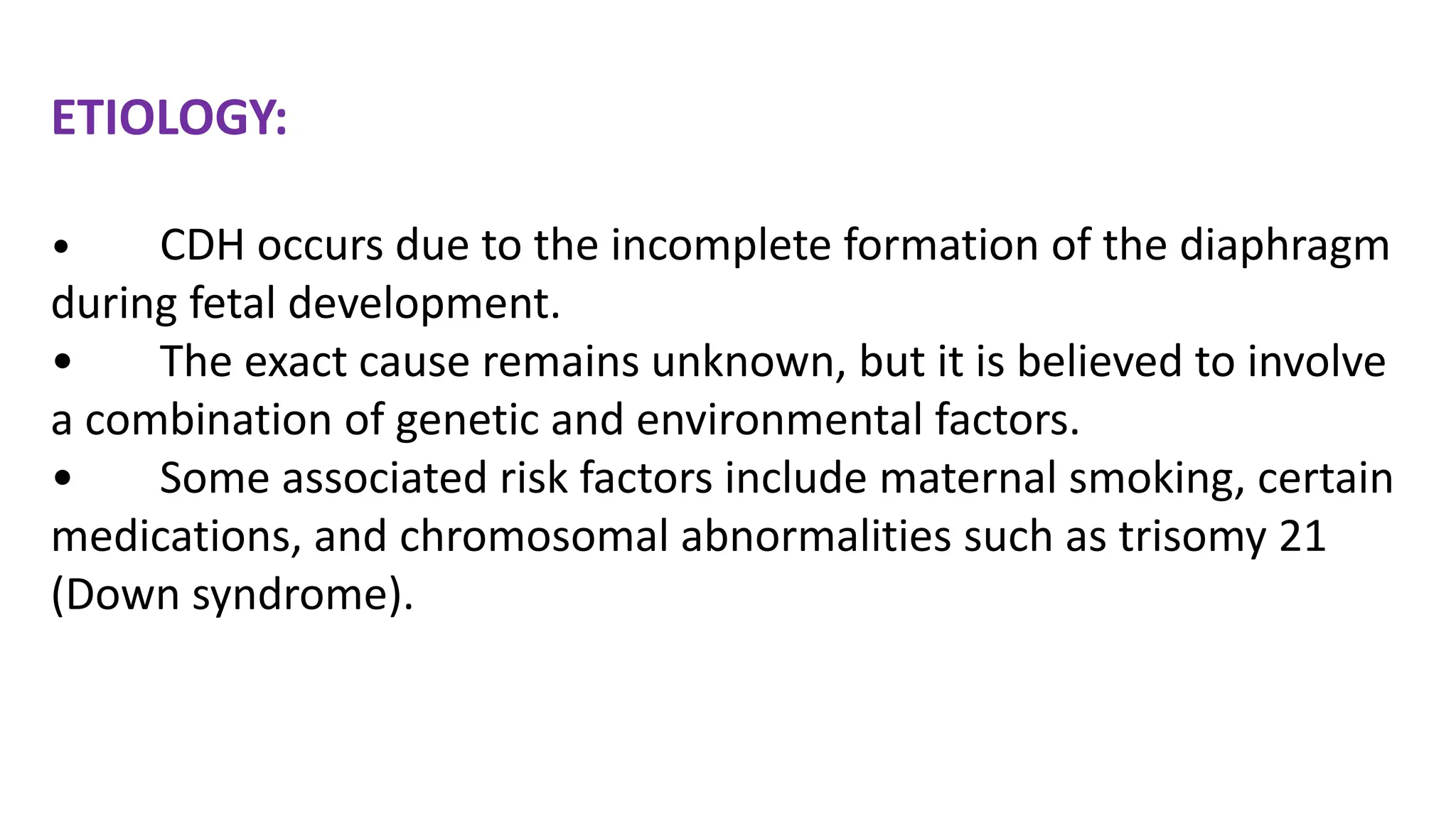 Congenital Diaphragmatic Hernia in newborn | PPTX