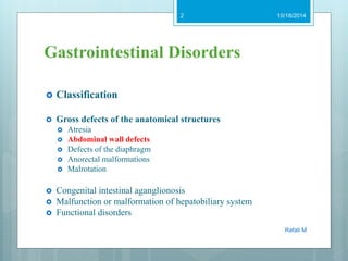 Genetics in Congenital Disorders of the Gastrointestinal Tract | PPTX