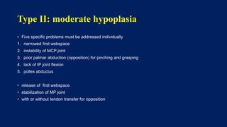 Thumb hypoplasia - congenital hand III | PPTX