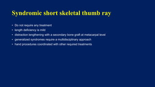 Thumb hypoplasia - congenital hand III | PPTX