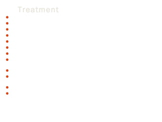 Treatment
 Sometimes, treatment may not be needed if the disorder is mild.
 When there are also other heart defects, medications may be used to:
 Help blood flow through the heart (prostaglandins)
 Help the heart beat stronger
 Prevent clots (blood thinners)
 Remove excess fluid (water pills)
 Treat abnormal heartbeats and rhythms
 Percutaneous balloon pulmonary dilation (valvuloplasty) may be performed when

no other heart defects are present.
 This procedure is done through an artery in the groin.
 The doctor sends a flexible tube (catheter) with a balloon attached to the end up
to the heart. Special x-rays are used to help guide the catheter.
 The balloon stretches the opening of the valve.
 Some patients may need heart surgery to repair or replace the pulmonary valve.
The new valve can be made from different materials. If the valve cannot be
repaired or replaced, other procedures may be needed.

 