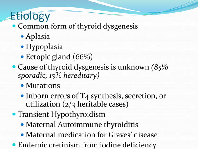 Congenital hypothyroidism