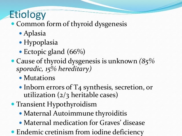 Congenital hypothyroidism