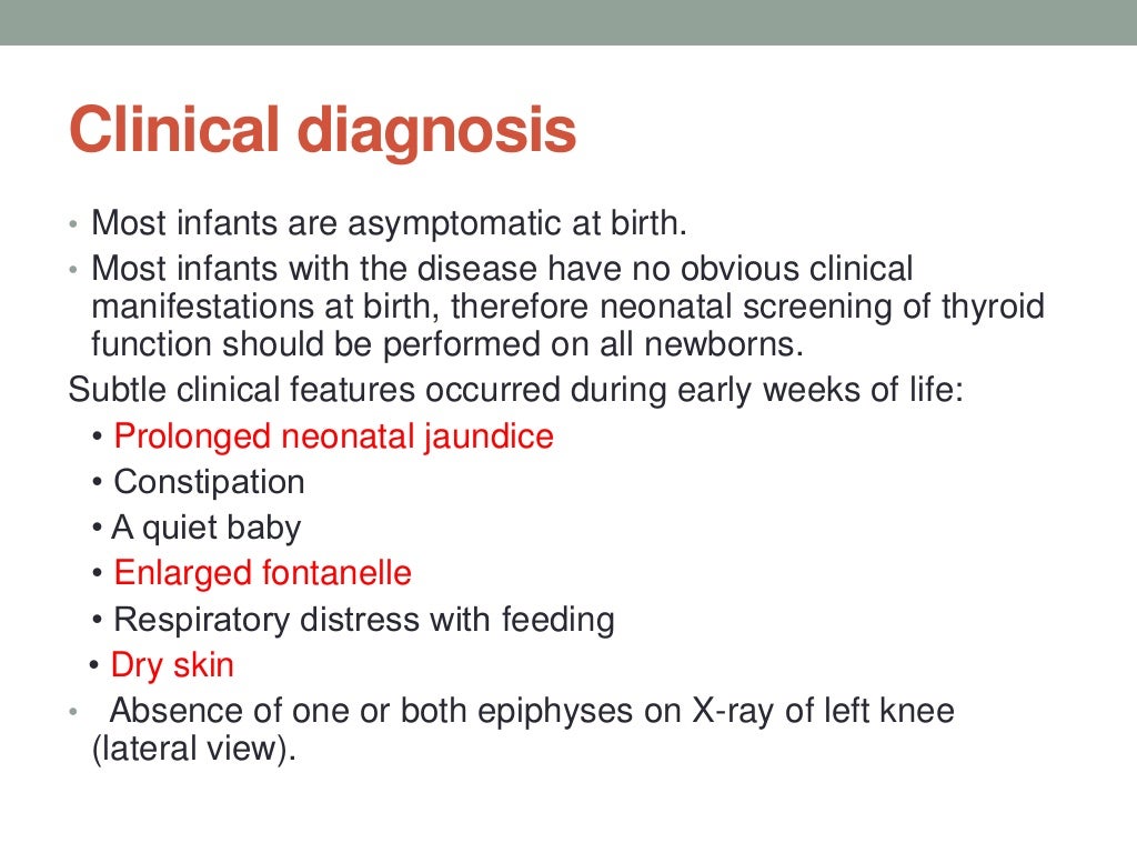 Congenital hypothyroidism