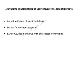 Congenital Malformations of the Female genital Tract | PPT