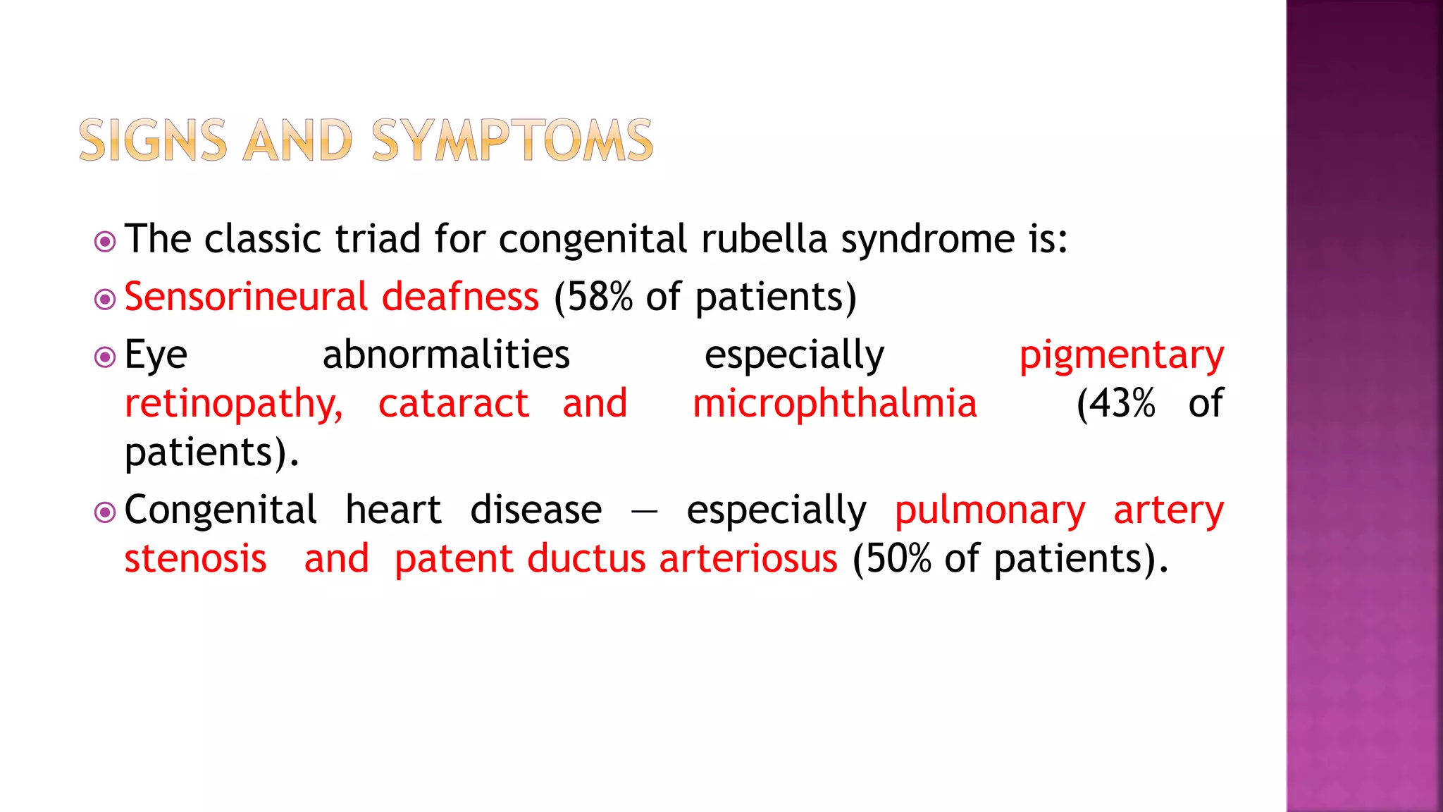 Congenital rubella syndrome PPT
